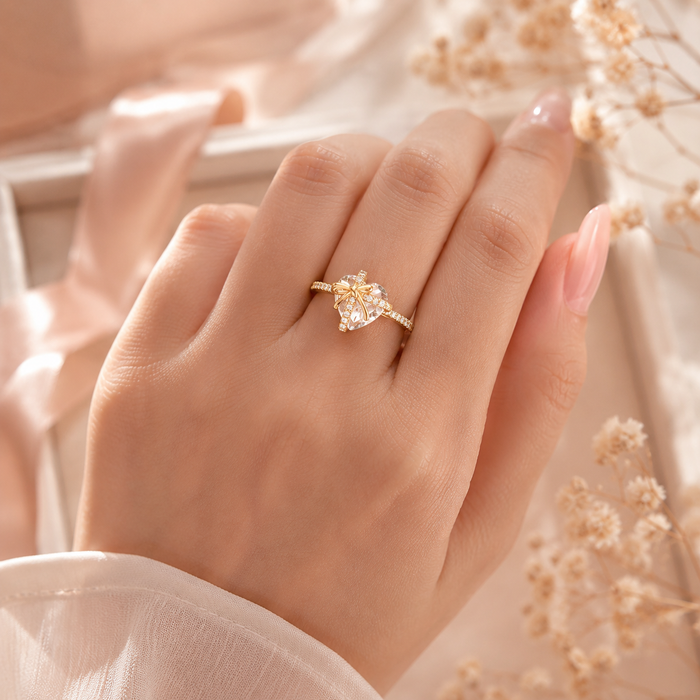 Gold Heart Promise Ring