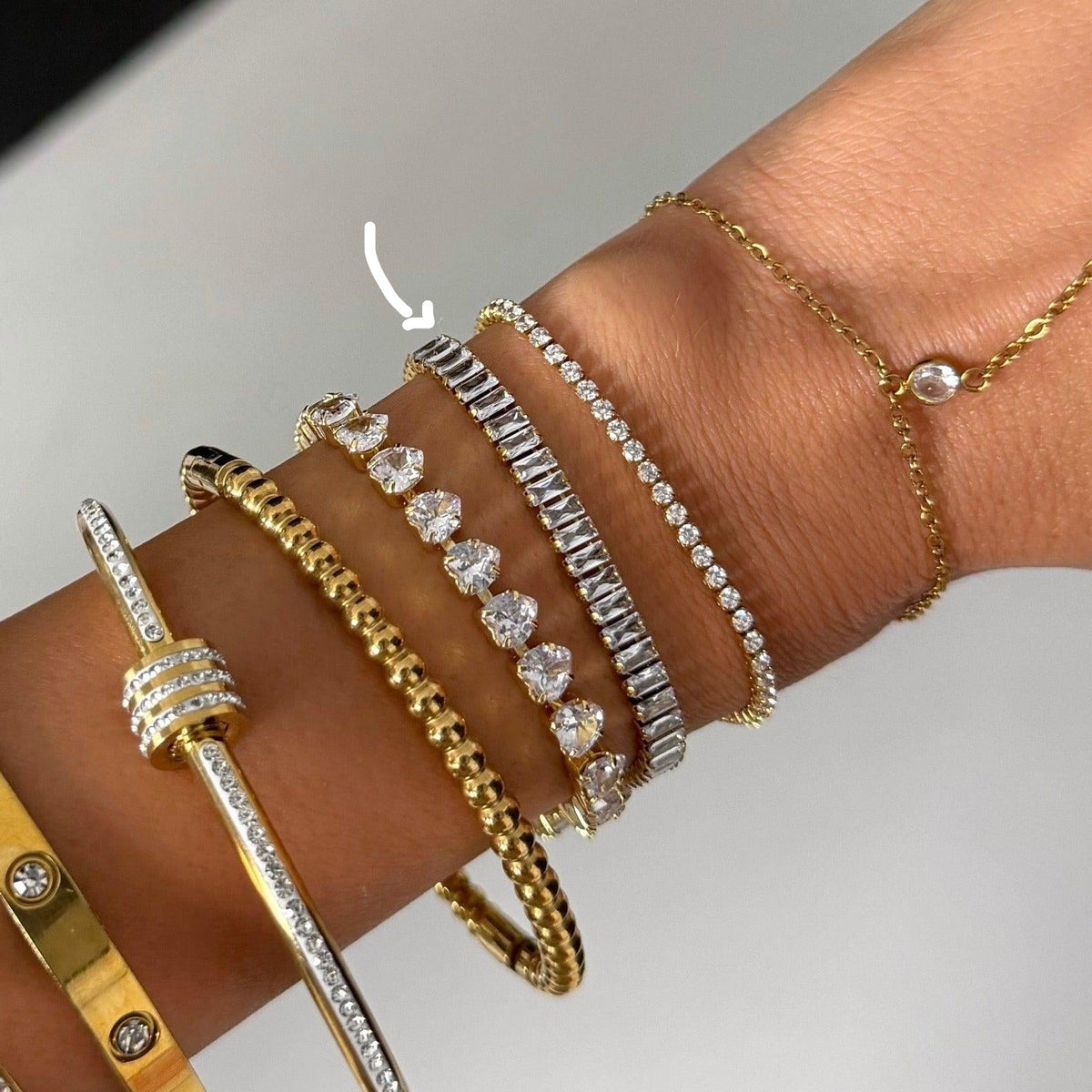 Frost Beam Tennis Bracelet