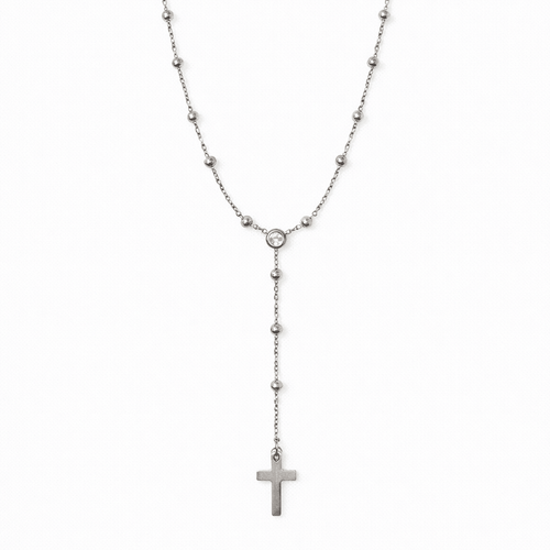Alessia Lariat Cross Necklace