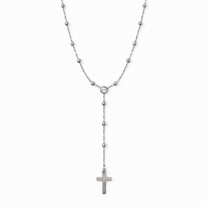 Alessia Lariat Cross Necklace