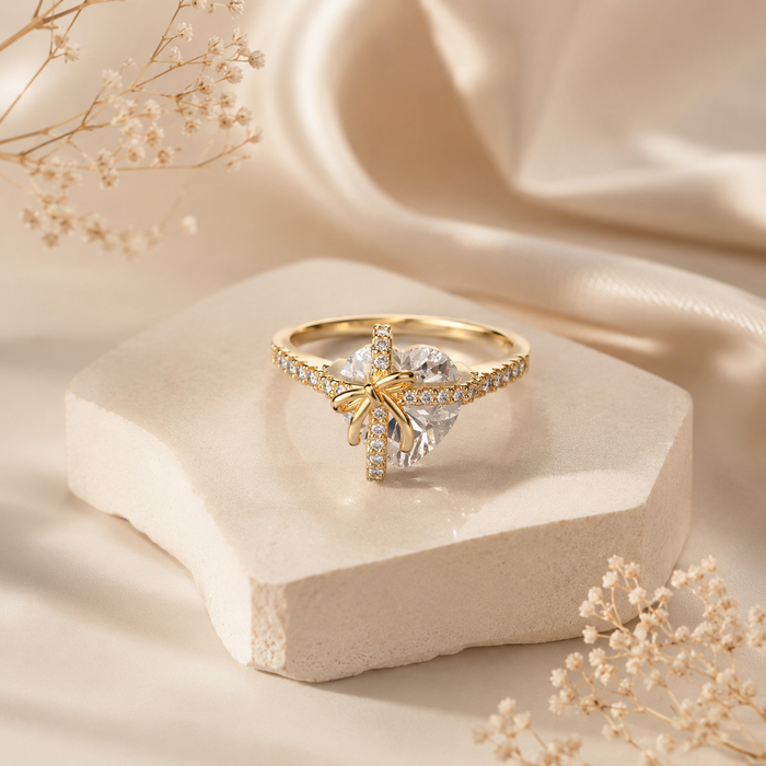 Gold Heart Promise Ring