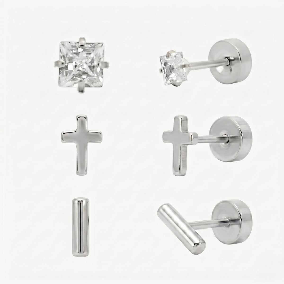 Simply Yours Flat Back 3 Piece Earring Set