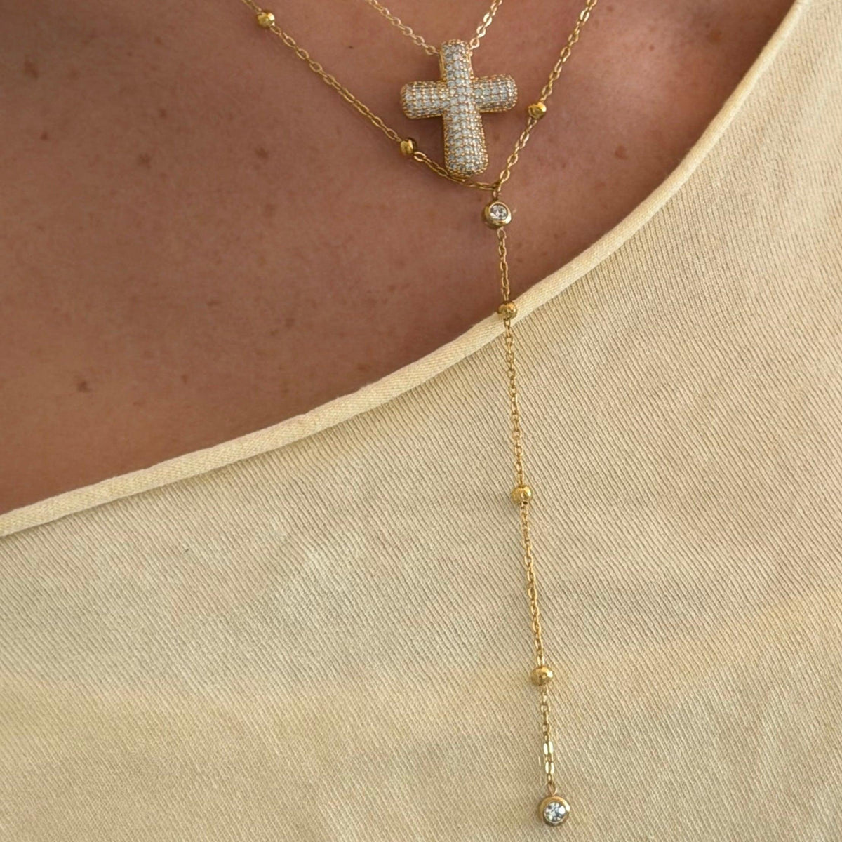 Raindrop Lariat Necklace