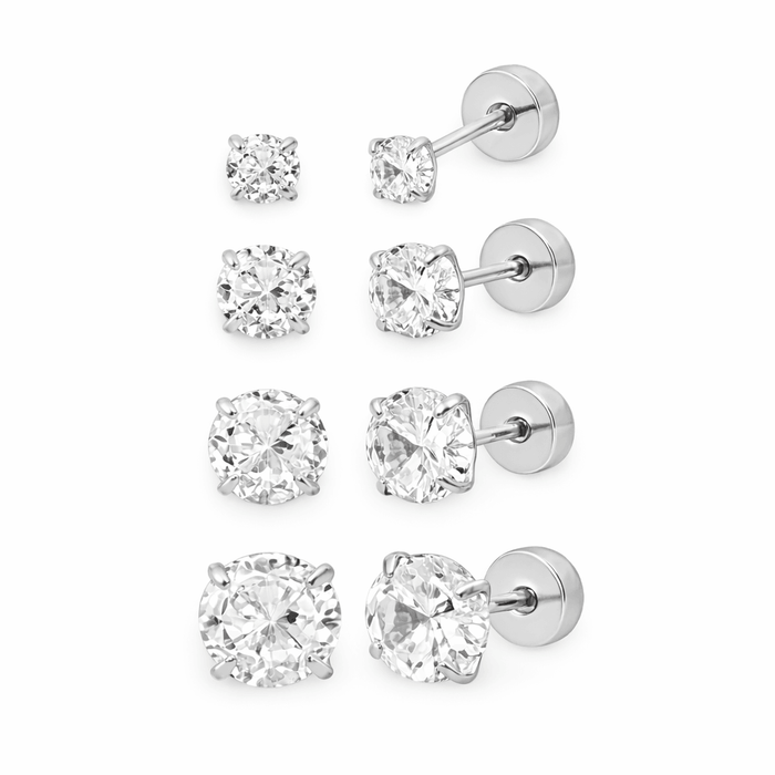 Babydoll Flat Back Stud Earrings Gold