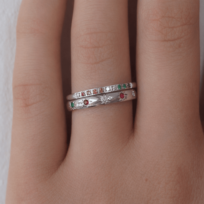 Rainbow's End 2-Piece Ring Set